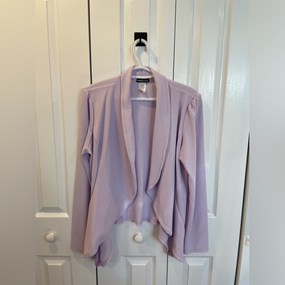 bundle of 1 coral and 1 purple stretchy non lined blazers